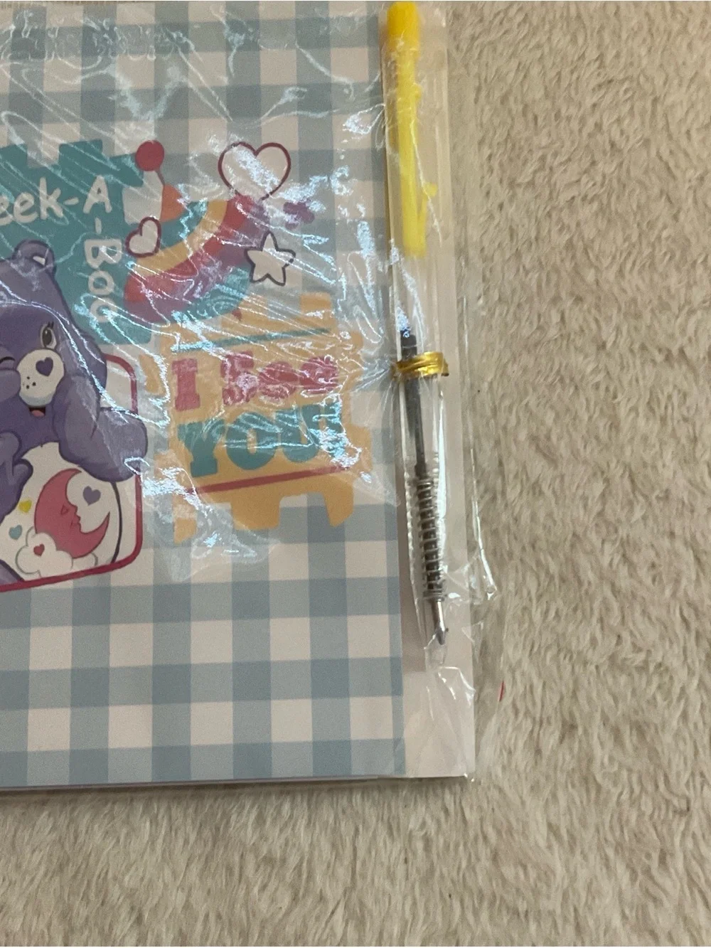 Cute Bear Spiral Notebook with Yellow Pen - I See You